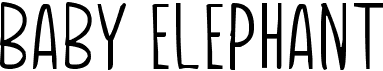 preview image of the Baby Elephant font