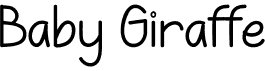 preview image of the Baby Giraffe font