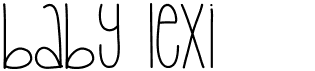 preview image of the Baby Lexi font