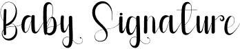preview image of the Baby Signature font