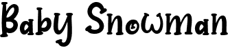 preview image of the Baby Snowman font