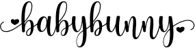 preview image of the Babybunny Script font