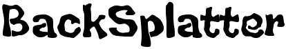 preview image of the BackSplatter font