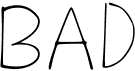 preview image of the Bad font
