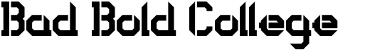 preview image of the Bad Bold College font