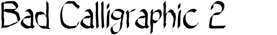 preview image of the Bad Calligraphic 2 font