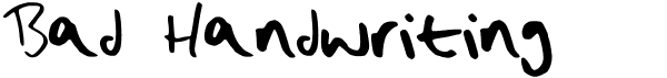 preview image of the Bad Handwriting font