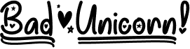 preview image of the Bad Unicorn font