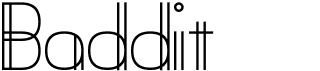 preview image of the Baddit font