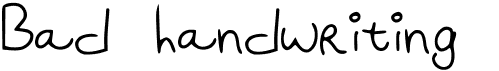 preview image of the Bad handwriting font