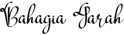 preview image of the Bahagia Jarah font