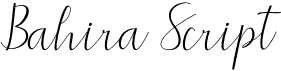 preview image of the Bahira Script font