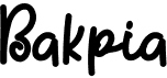 preview image of the Bakpia font