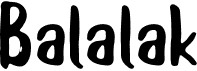 preview image of the Balalak font