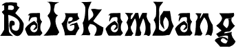 preview image of the Balekambang font