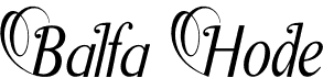 preview image of the Balfa Hode font