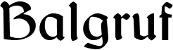 preview image of the Balgruf font