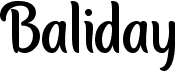preview image of the Baliday font