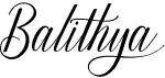 preview image of the Balithya font