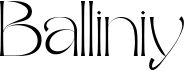 preview image of the Balliniy font