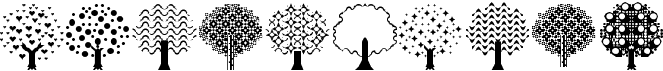 preview image of the Balloon Trees font