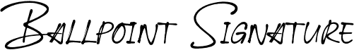 preview image of the Ballpoint Signature font