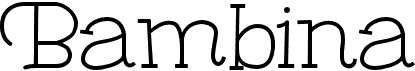 preview image of the Bambina font