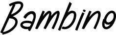 preview image of the Bambino font