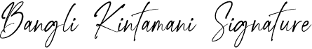 preview image of the Bangli Kintamani Signature font