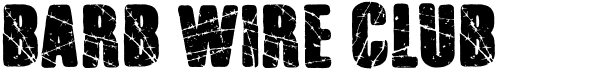preview image of the Barb Wire Club font