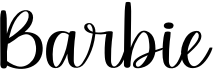 preview image of the Barbie font