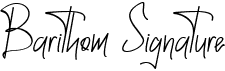 preview image of the Barithom Signature font