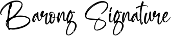 preview image of the Barong Signature font