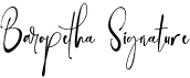 preview image of the Baropetha Signature font