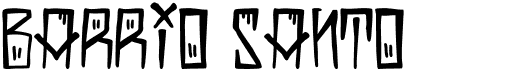 preview image of the Barrio Santo font