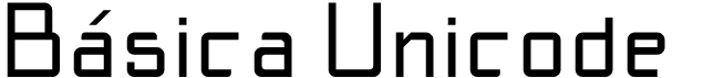 preview image of the Básica Unicode font