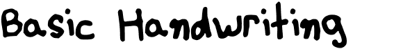 preview image of the Basic Handwriting font