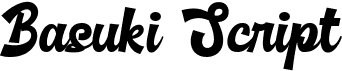preview image of the Basuki Script font