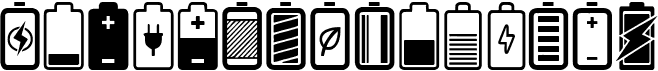 preview image of the Battery Icons font