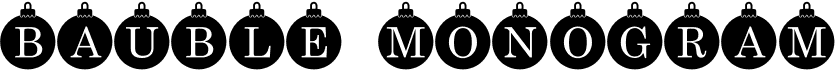 preview image of the Bauble Monogram font