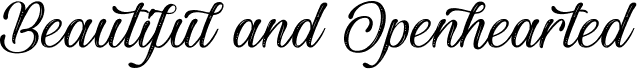 preview image of the Beautiful and Openhearted font