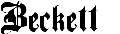 preview image of the Beckett font