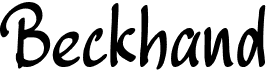 preview image of the Beckhand font