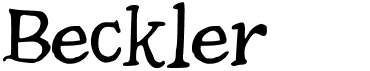 preview image of the Beckler font