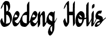 preview image of the Bedeng Holis font