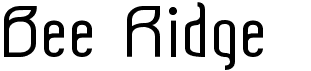 preview image of the Bee Ridge font