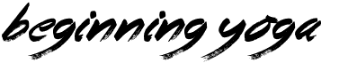 preview image of the Beginning Yoga font