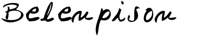 preview image of the Belenpison font