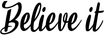 preview image of the Believe it font