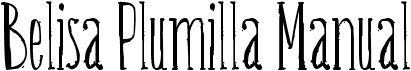 preview image of the Belisa Plumilla Manual font